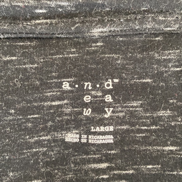 A New Day:  Blk/Wht Marled Long-Sleeve T-Shirt - Picture 3 of 3